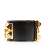 Authentieke Tweedehands Hermès Black Collier De Chien Bracelet - Size Small juiste prijs veilig online shoppen luxe merken webshop winkelen Antwerpen België mode fashion