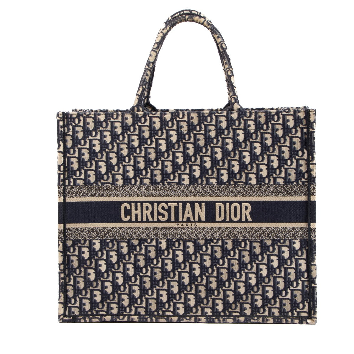 Shop safe online at Labellov in Antwerp, Brussels and Knokke this 100% authentic second hand Christian Dior Blue Oblique Large Book Tote Shopper
