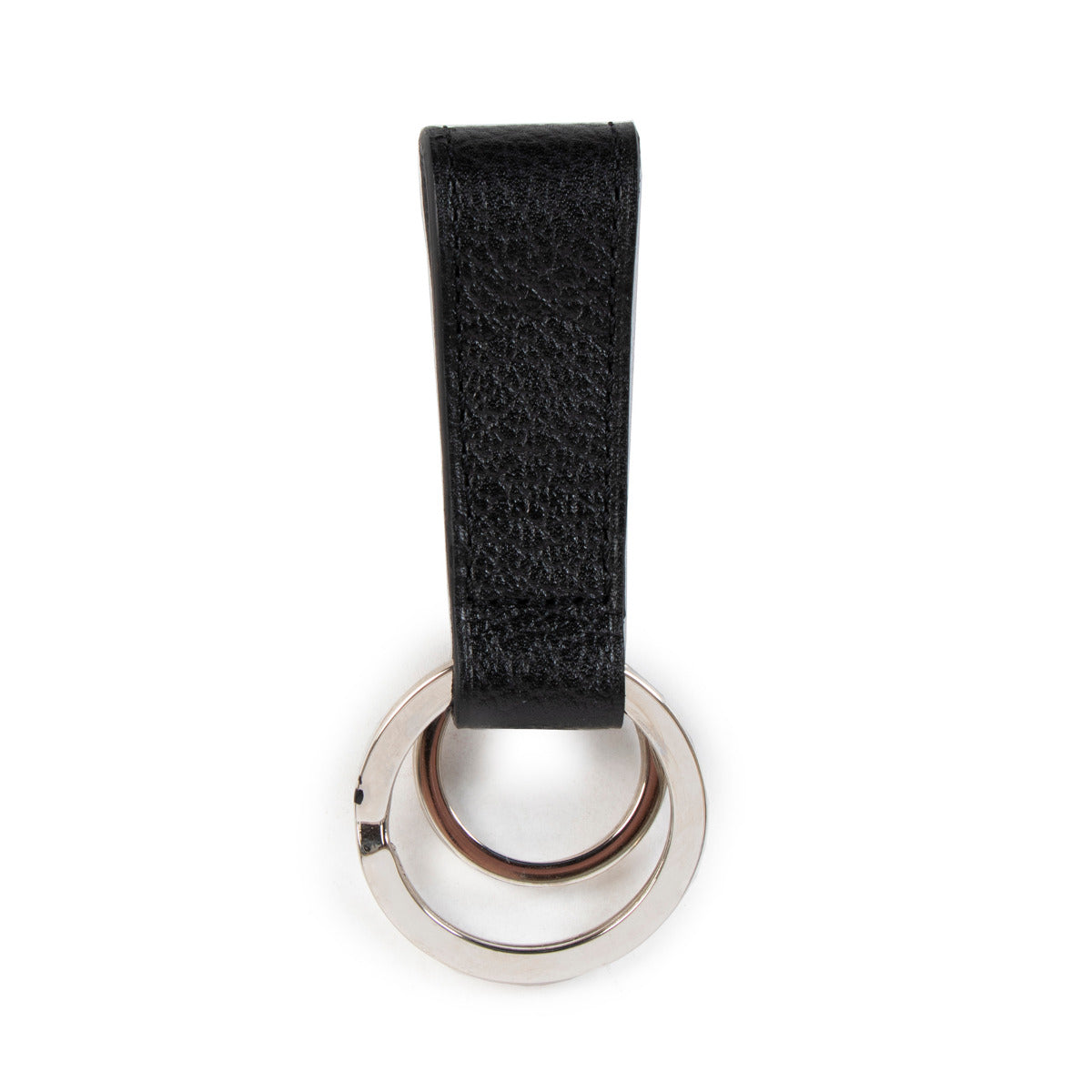 Porte-clés Delvaux en cuir noir