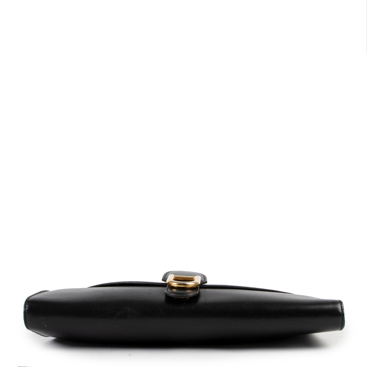 Delvaux Smooth Black Crossbody Clutch Bag
