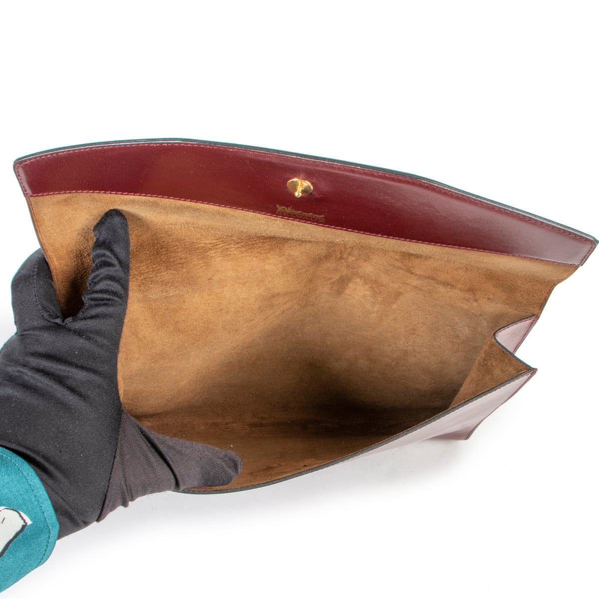 Delvaux Burgundy Clutch