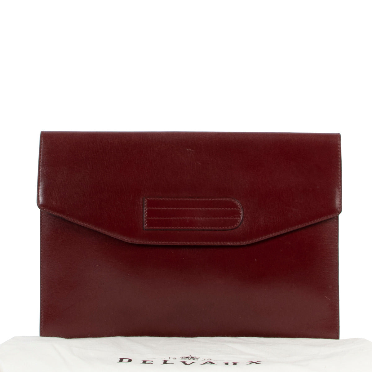 Delvaux Burgundy Clutch