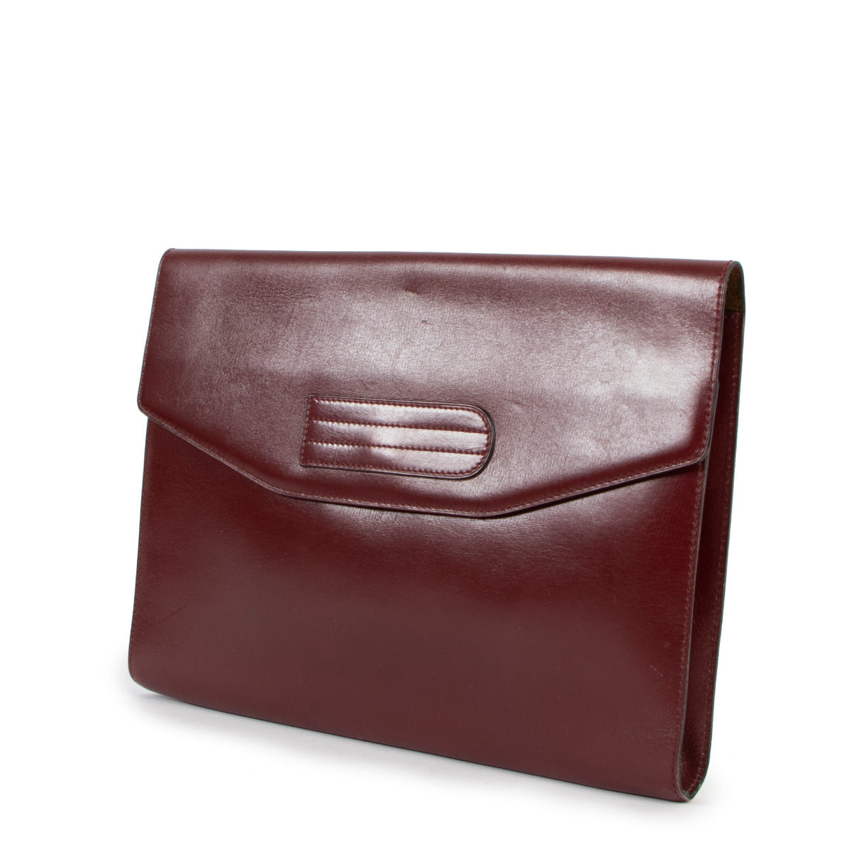 Delvaux Burgundy Clutch