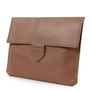 Delvaux Brown Leather A4 Presse Pouch for the best price at Labellov