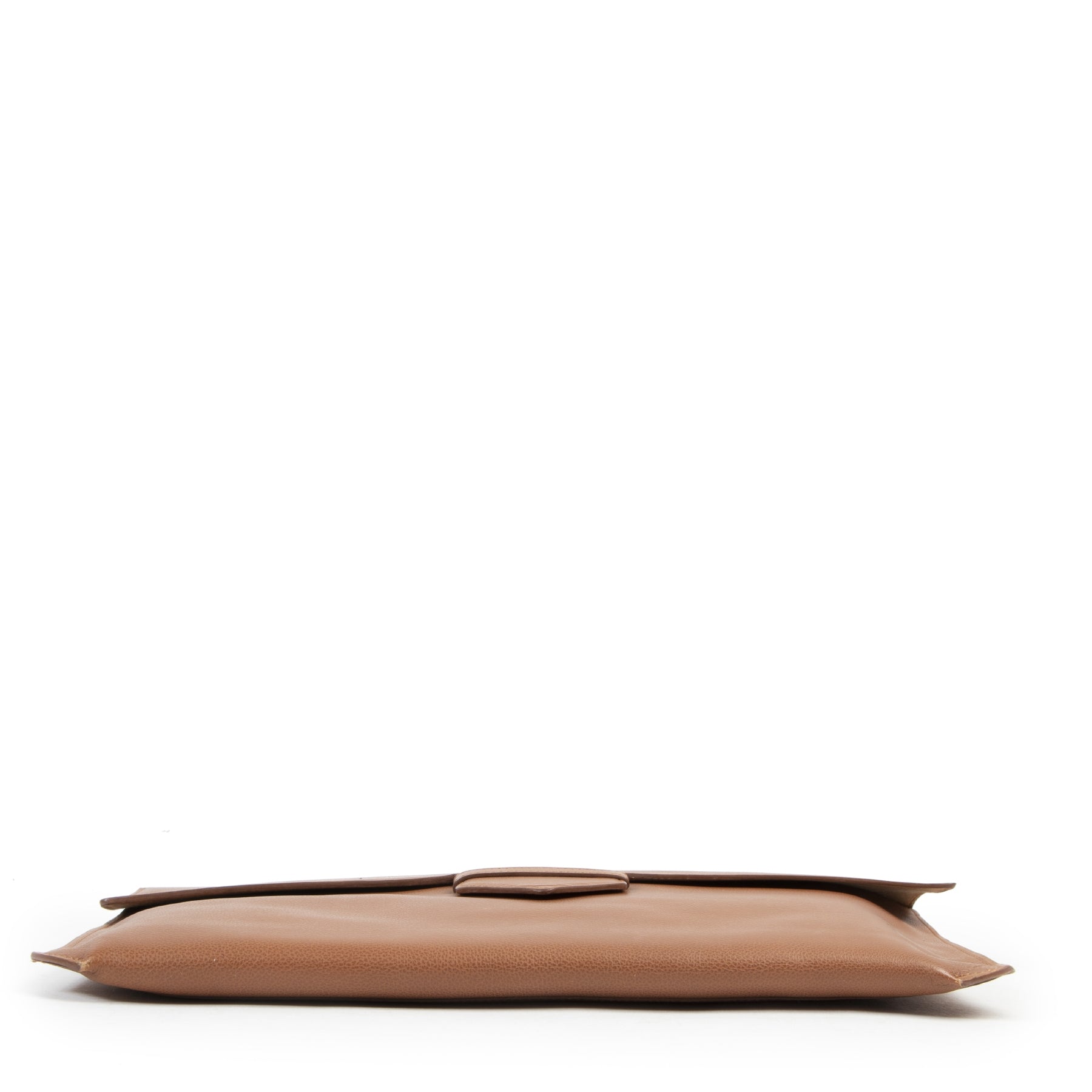 Delvaux Bruin Leren A4 Presse Pouch