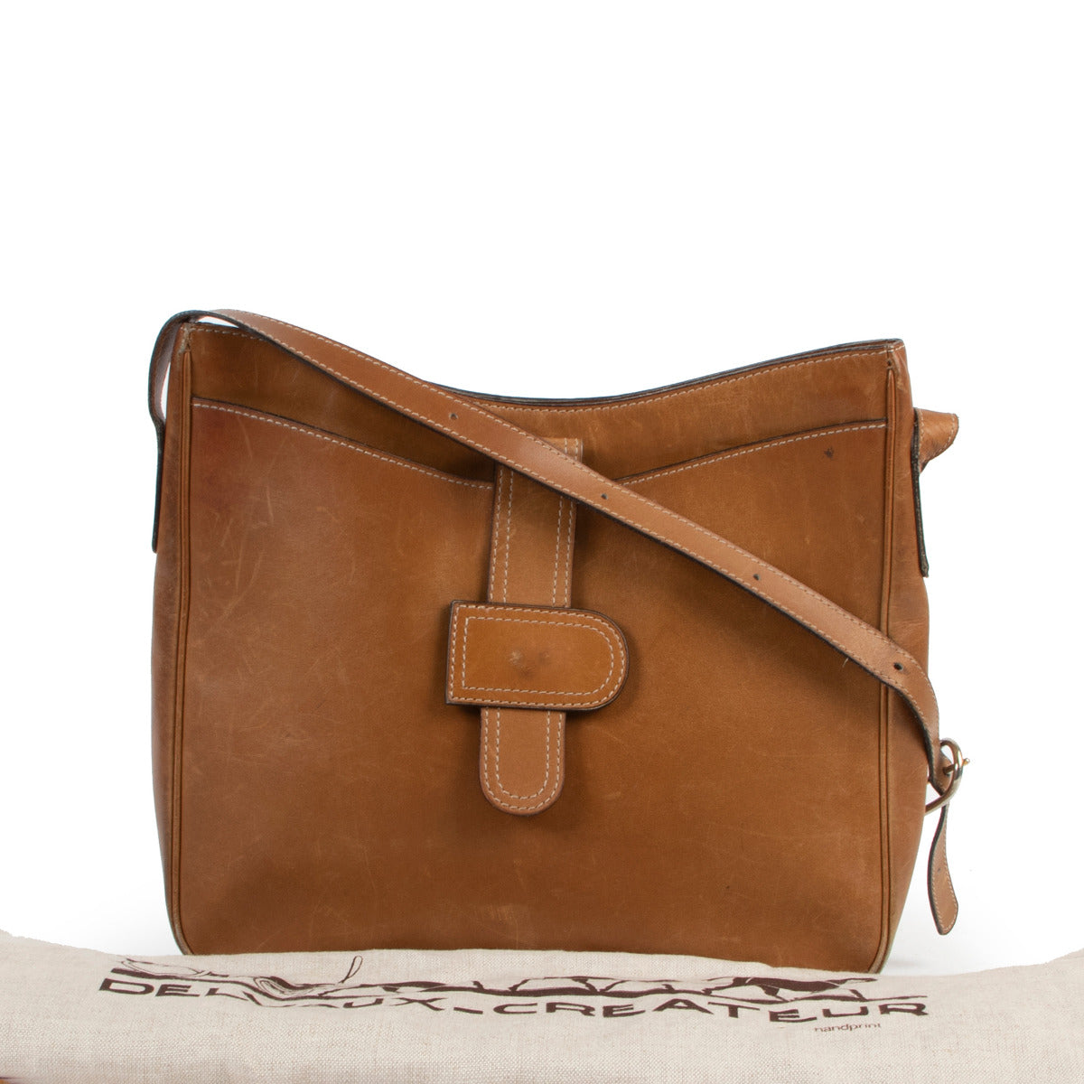 Delvaux Vintage Cognac Shoulder Bag