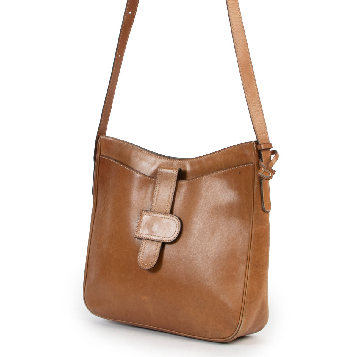 Delvaux Vintage Cognac Shoulder Bag