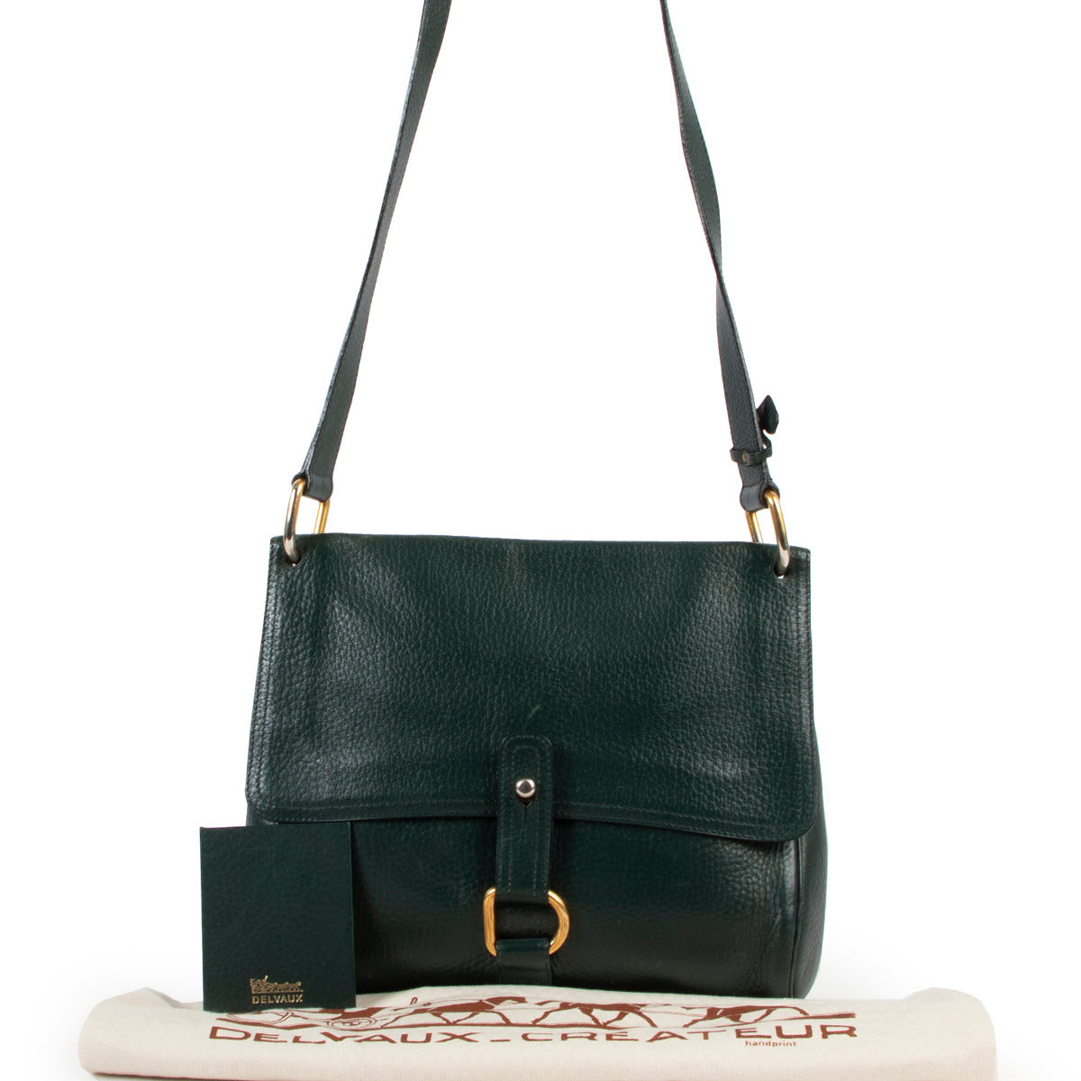 Delvaux Green Fichu Crossbody Bag