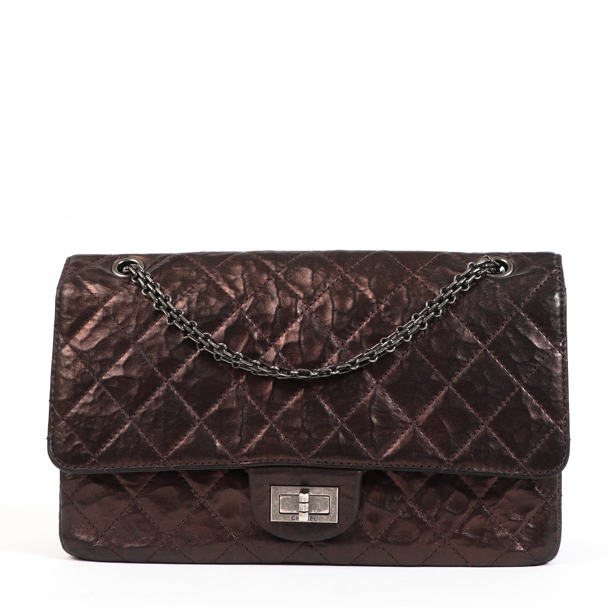 Chanel Metallic Copper Maxi 2.55 Bag