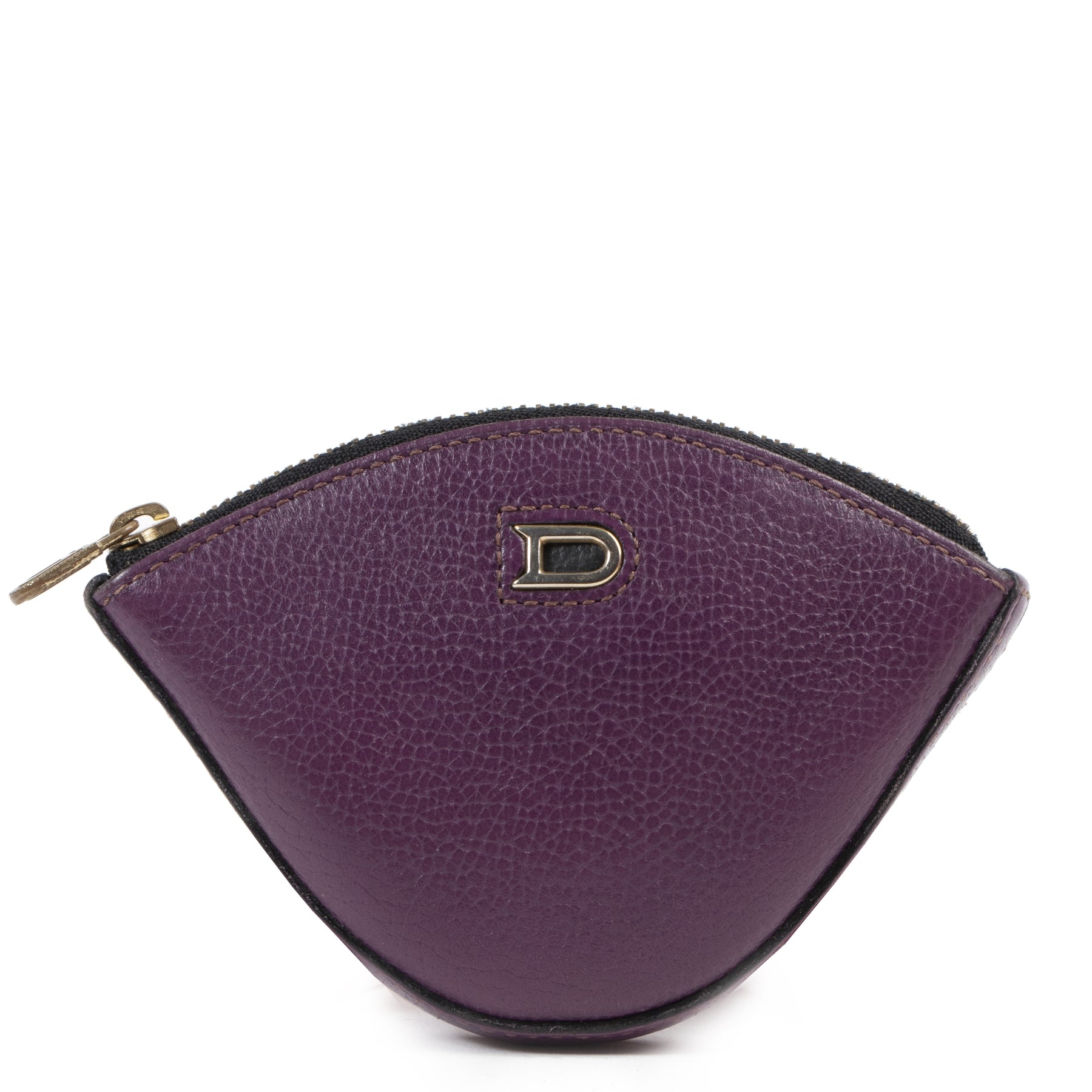 Authentic secondhand Delvaux Purple Leather Coin Purse designer accessories fashion luxury vintage webshop safe secure online shopping