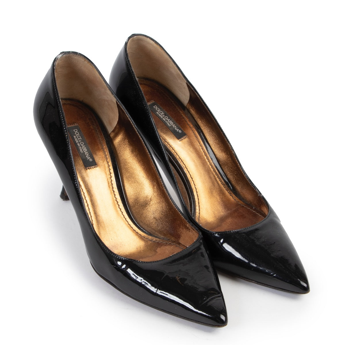 Dolce & Gabbana Black Patent Pumps - Size 39 Buy this gorgeous piece here safely!