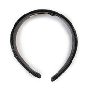 Christian Dior Cannage Black Leather Hair Band