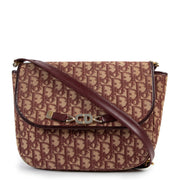 Chirstian Dior Burgundy vintage fabric bag with crossbody features