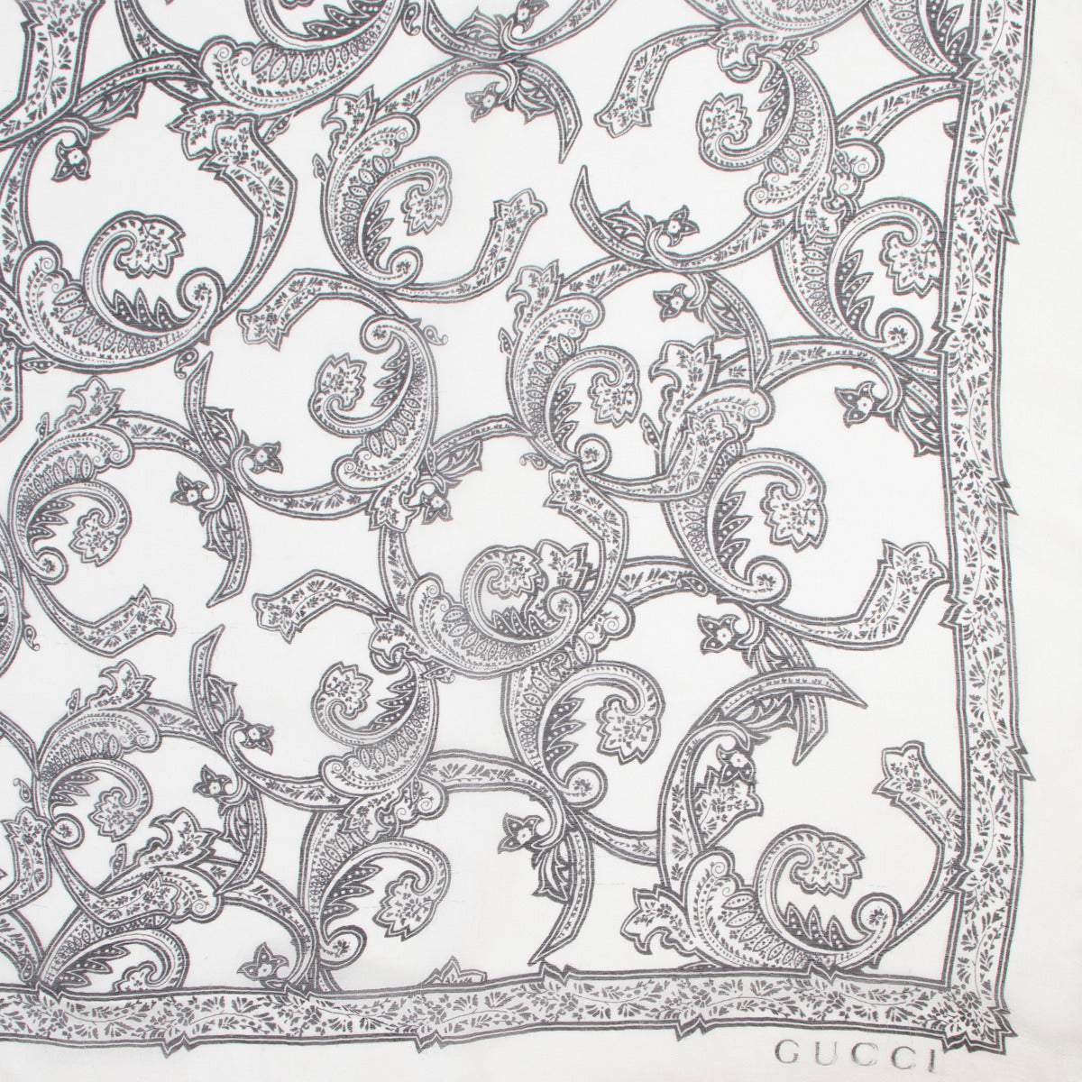 Gucci Silk Paisley Print Scarf