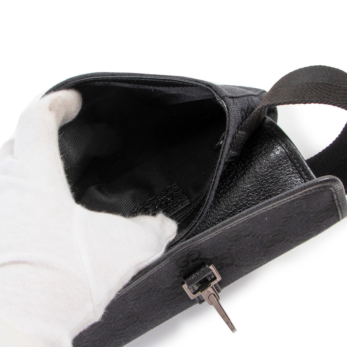 Gucci Zwarte Monogram GG Heuptas