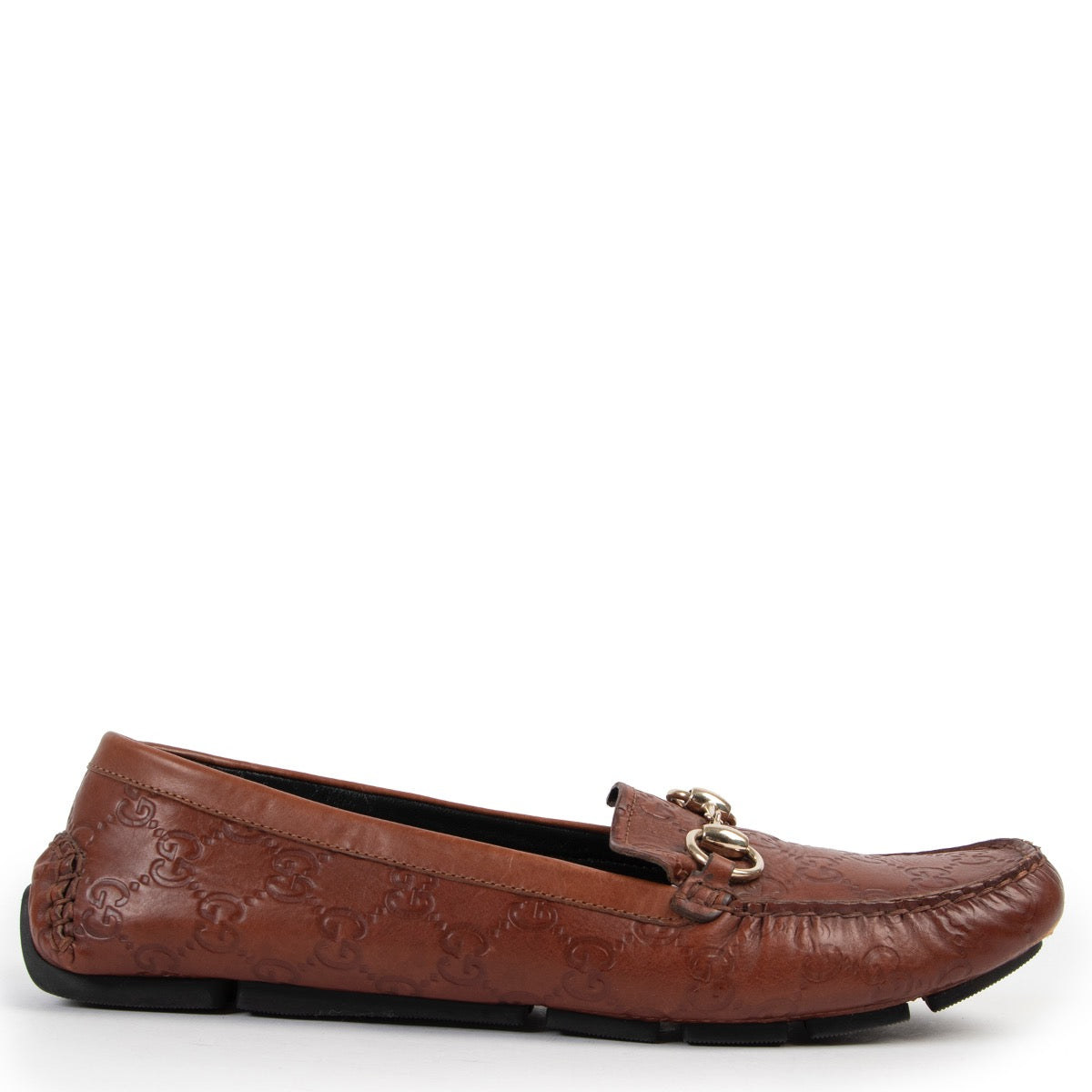 Shop safe online brown Gucci monogram flats, Gucci shoes in very goed condition, Brown Gucci flats in very good condition