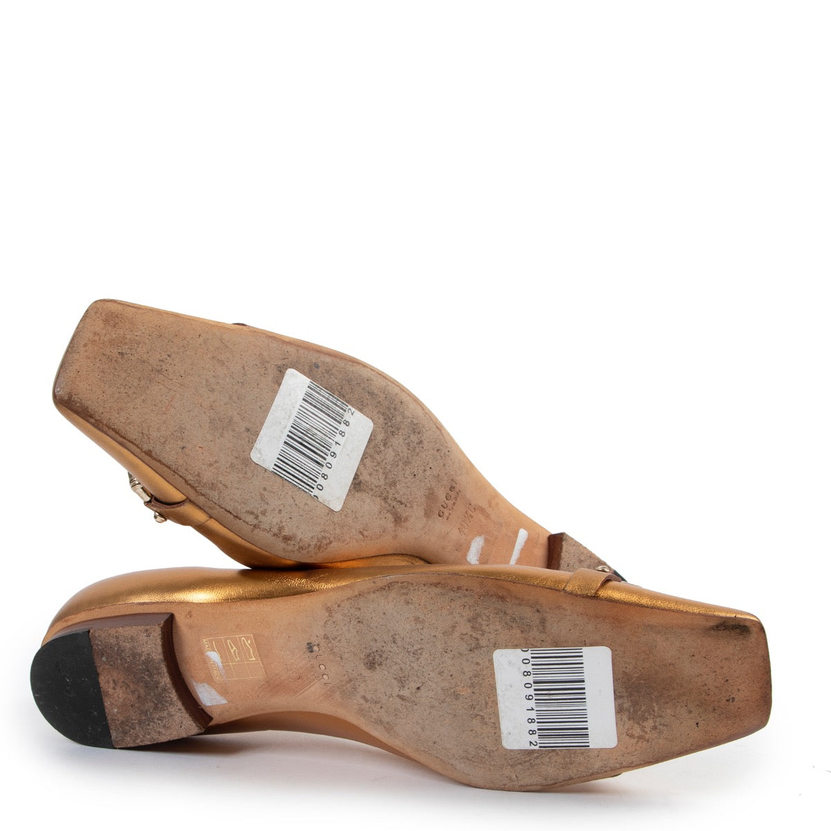 Shop safe online gold Gucci flats, Gucci flats in very good condition, Gold Gucci flats size 40,5 in very good condition