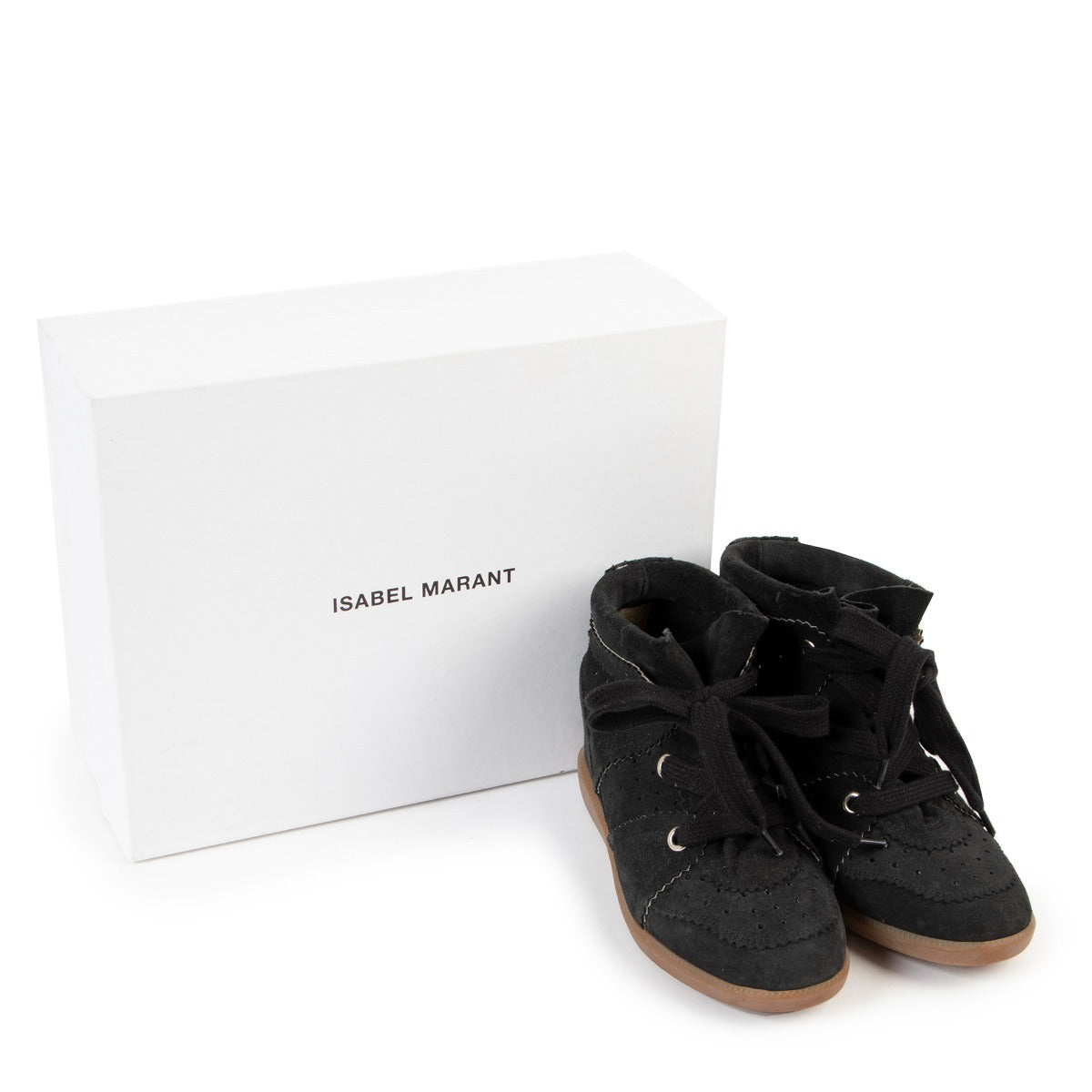 shop authentic second hand Isabel Marant Bobby Black Wedge Sneakers at Labellov for the best price
