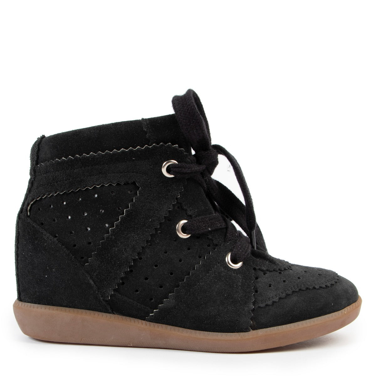 shop authentic second hand Isabel Marant Bobby Black Wedge Sneakers at Labellov for the best price