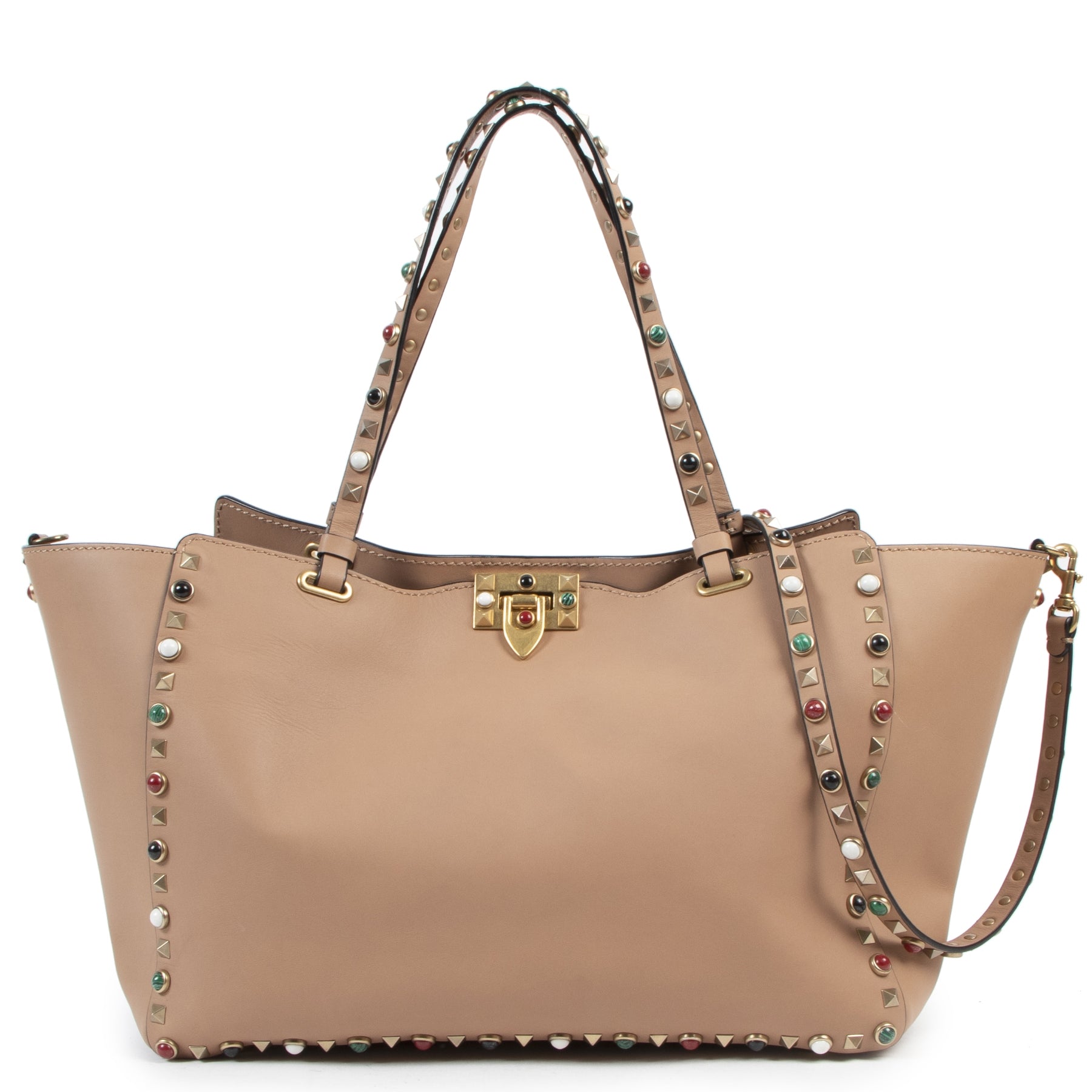 Valentino Garavani Rockstud Nude Shoulder Bag for the best price at Labellov