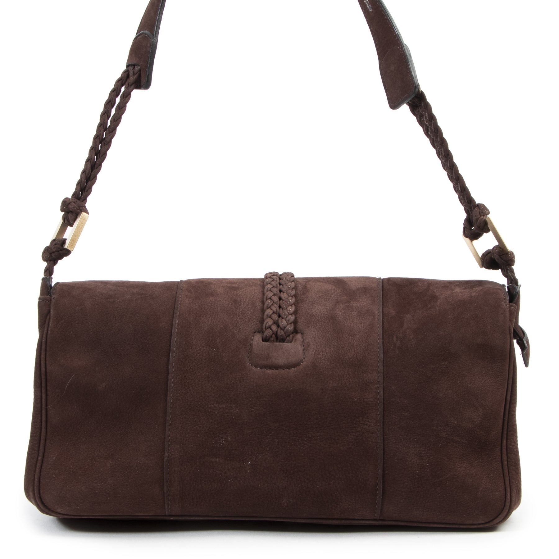 Delvaux Dark Burgundy Suede Shoulder Bag for the best price
