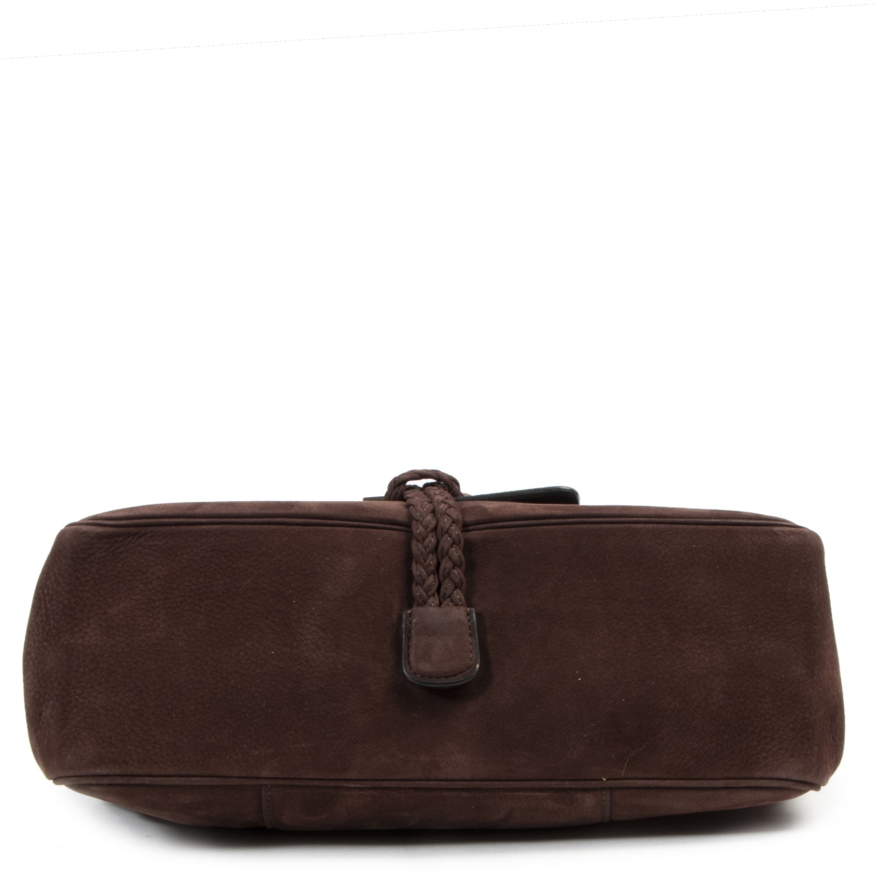 Delvaux Dark Burgundy Suede Shoulder Bag te koop online bij labellov