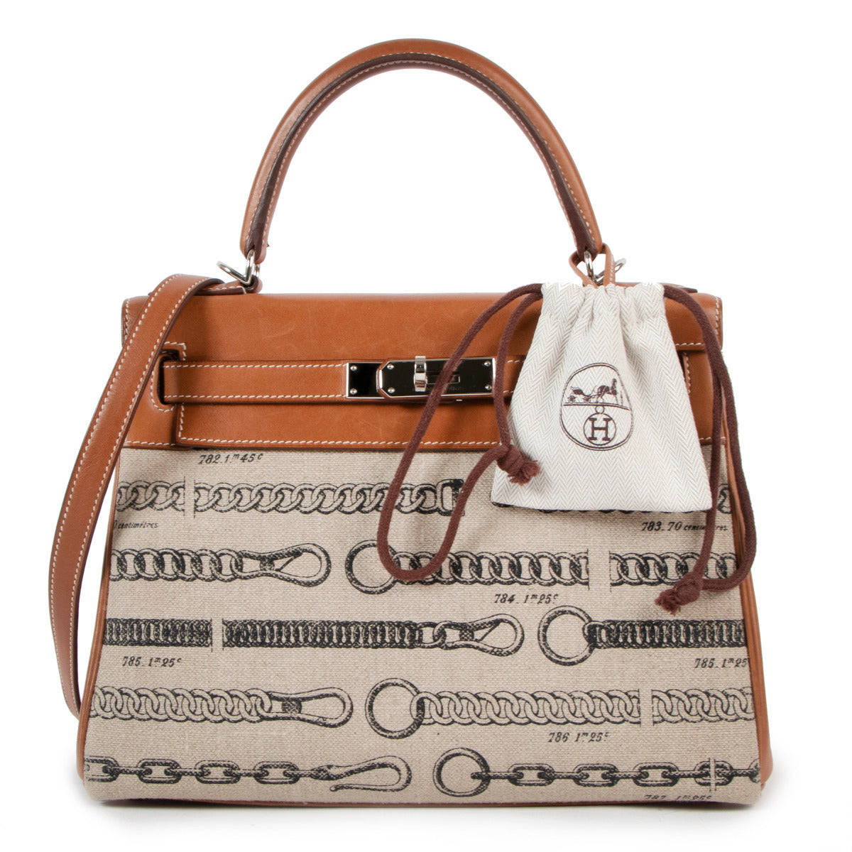 100% authentic Hermès Kelly 28 Toile de Camp Dechainee Fauve Barenia available at Labellov secondhand vintage luxury in Antwerp Belgium.