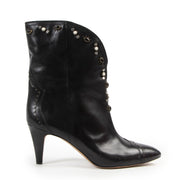 Authentieke Tweedehands Isabel Marant Black Heeled Boots With Details - Size 41 juiste prijs veilig online shoppen luxe merken webshop winkelen Antwerpen België mode fashion