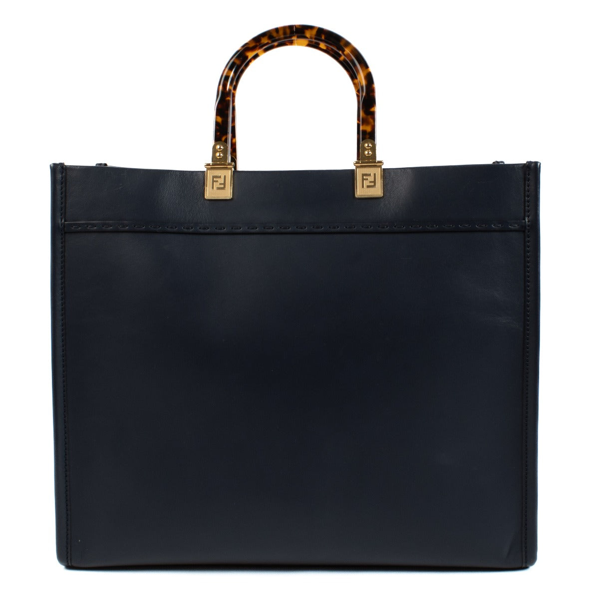 Fendi Blue Leather Medium Sunshine Bag