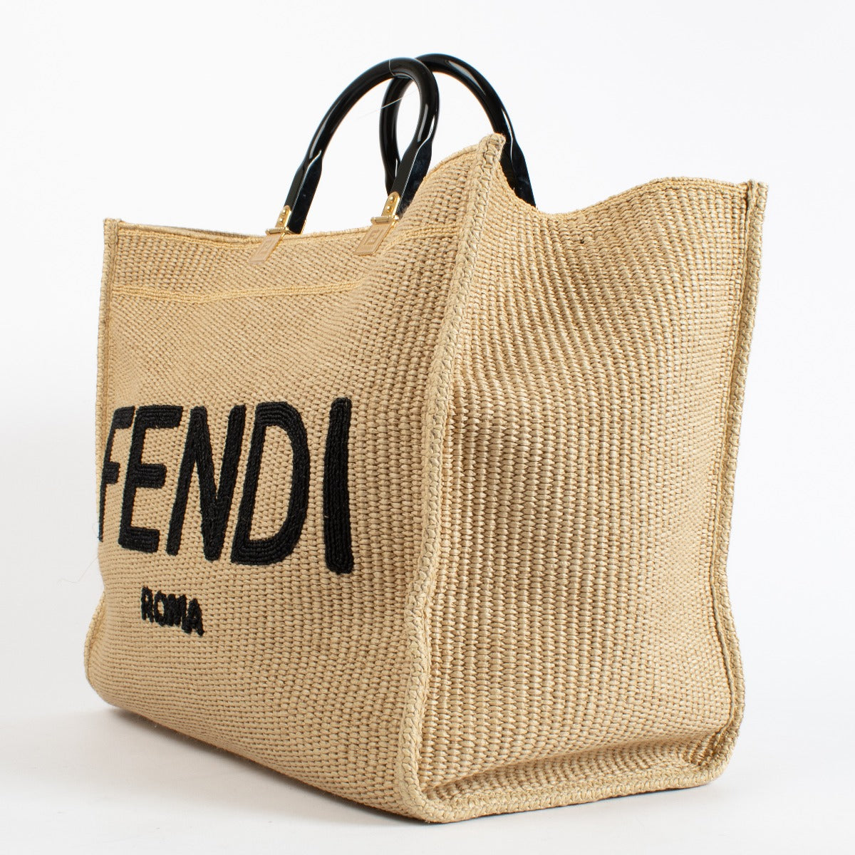 FENDI リネントートバッグ Fendi Raffia Large Sunshine Bag – Labellov