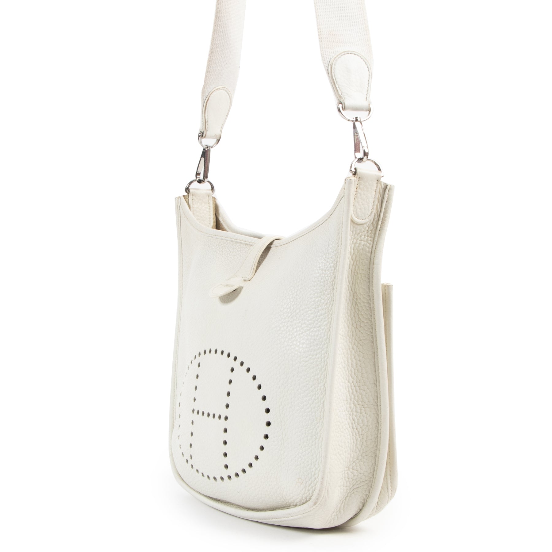 Hermès White Evelyne PM Bag