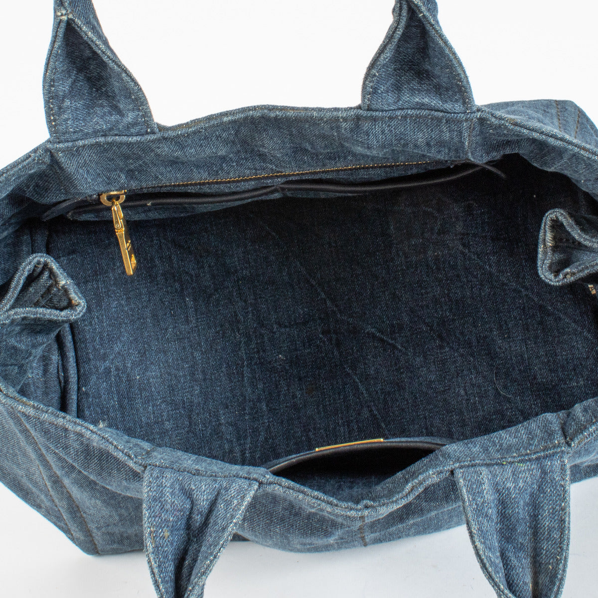 Prada Denim Canapa Tote Bag