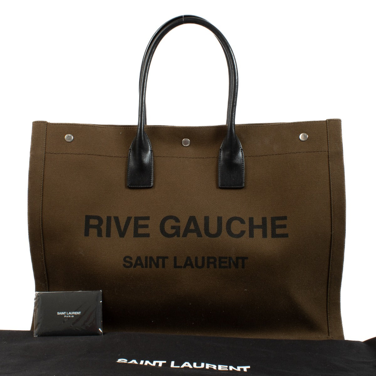 Shop 100% authentic Saint Laurent Khaki Rive Gauche Bag on Labellov.com