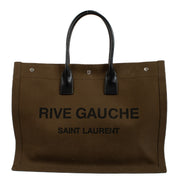 Saint Laurent Khaki Large Rive Gauche Tote Bag