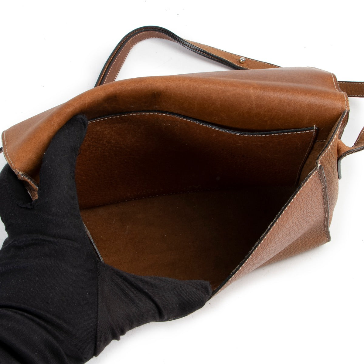Delvaux Cognac Shoulder Bag