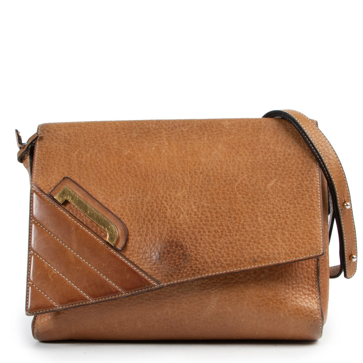 Delvaux Cognac Shoulder Bag