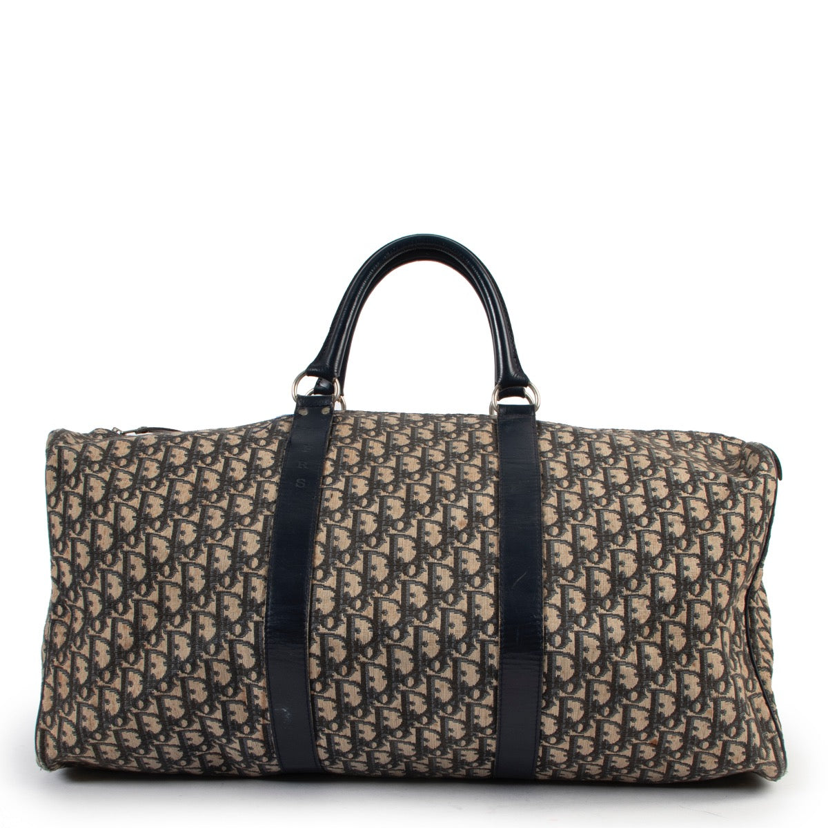 Shop safe online at Labellov in Antwerp this 100% authentic second hand Christian Dior Blue Monogram Travel Bag