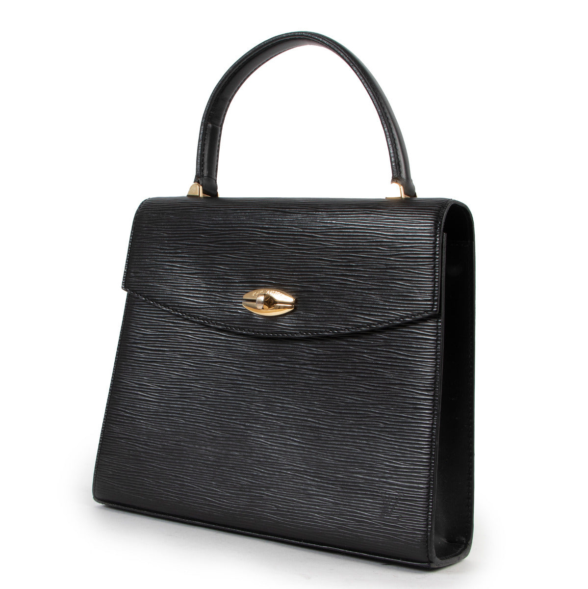 Louis Vuitton Malesherbes Zwart Epi Handtas