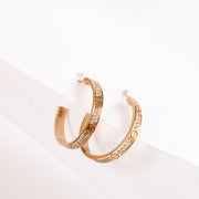 Shop the authentic Cartier Pavé Diamonds Rose Gold LOVE Medium Hoop Earrings on Labellov.com !