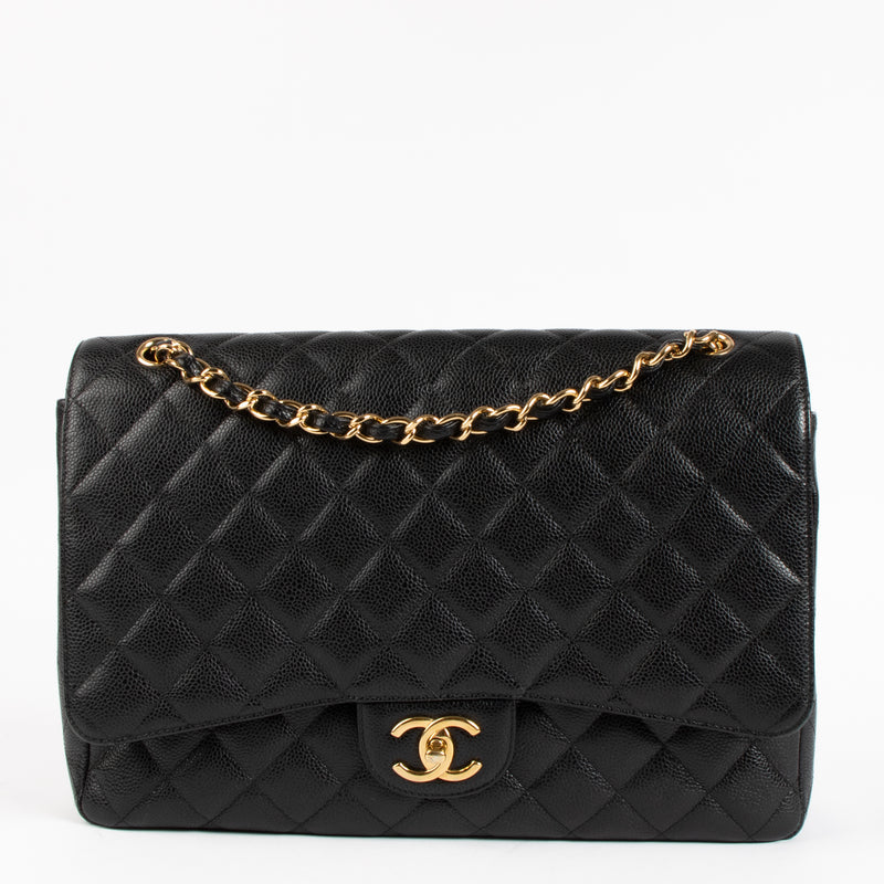 Shop the authentic Chanel Black Caviar Maxi Classic Flap Bag on Labellov.com !