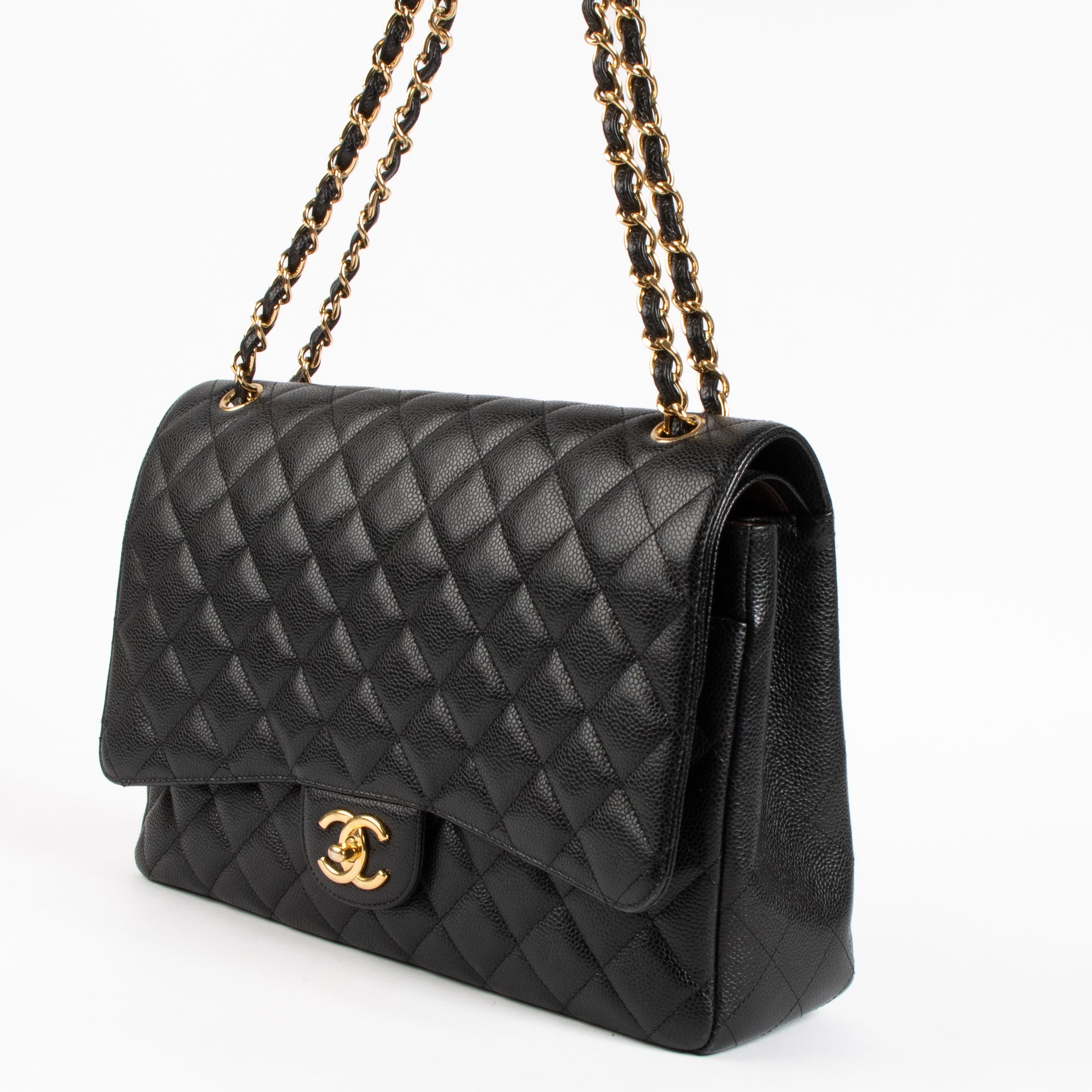 Shop the authentic Chanel Black Caviar Maxi Classic Flap Bag on Labellov.com !