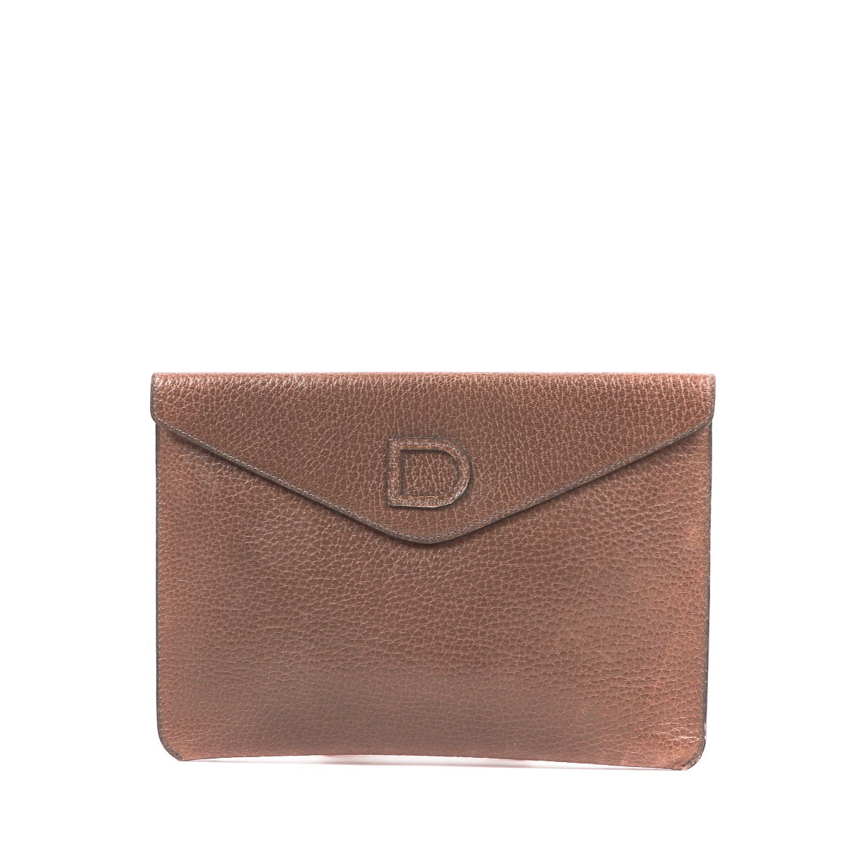 Delvaux Taupe Leather Vintage Clutch