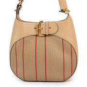 Delvaux Chardonnay Toile de Cuir Desert Bag