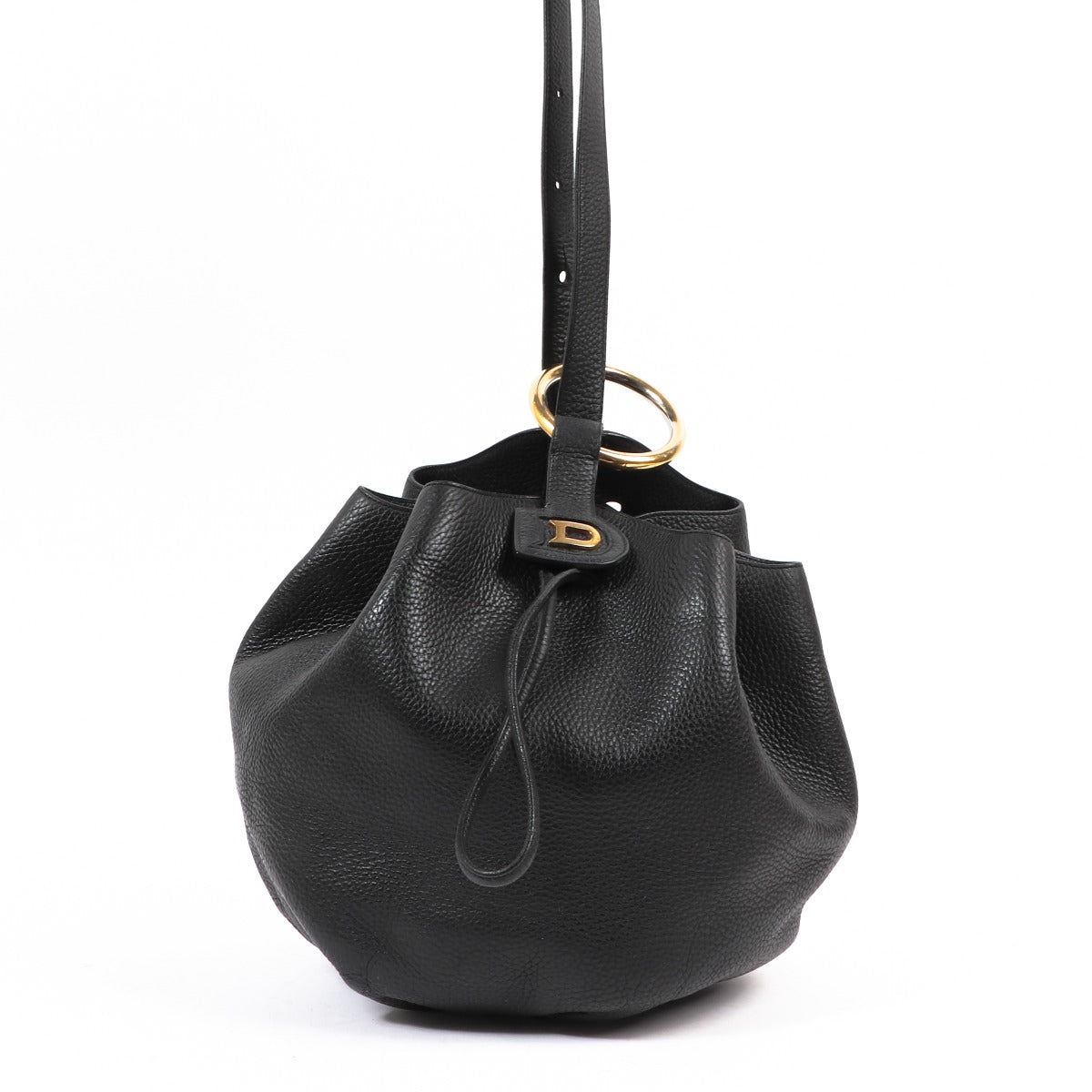 Delvaux Black Roses des Vents Bucket Bag