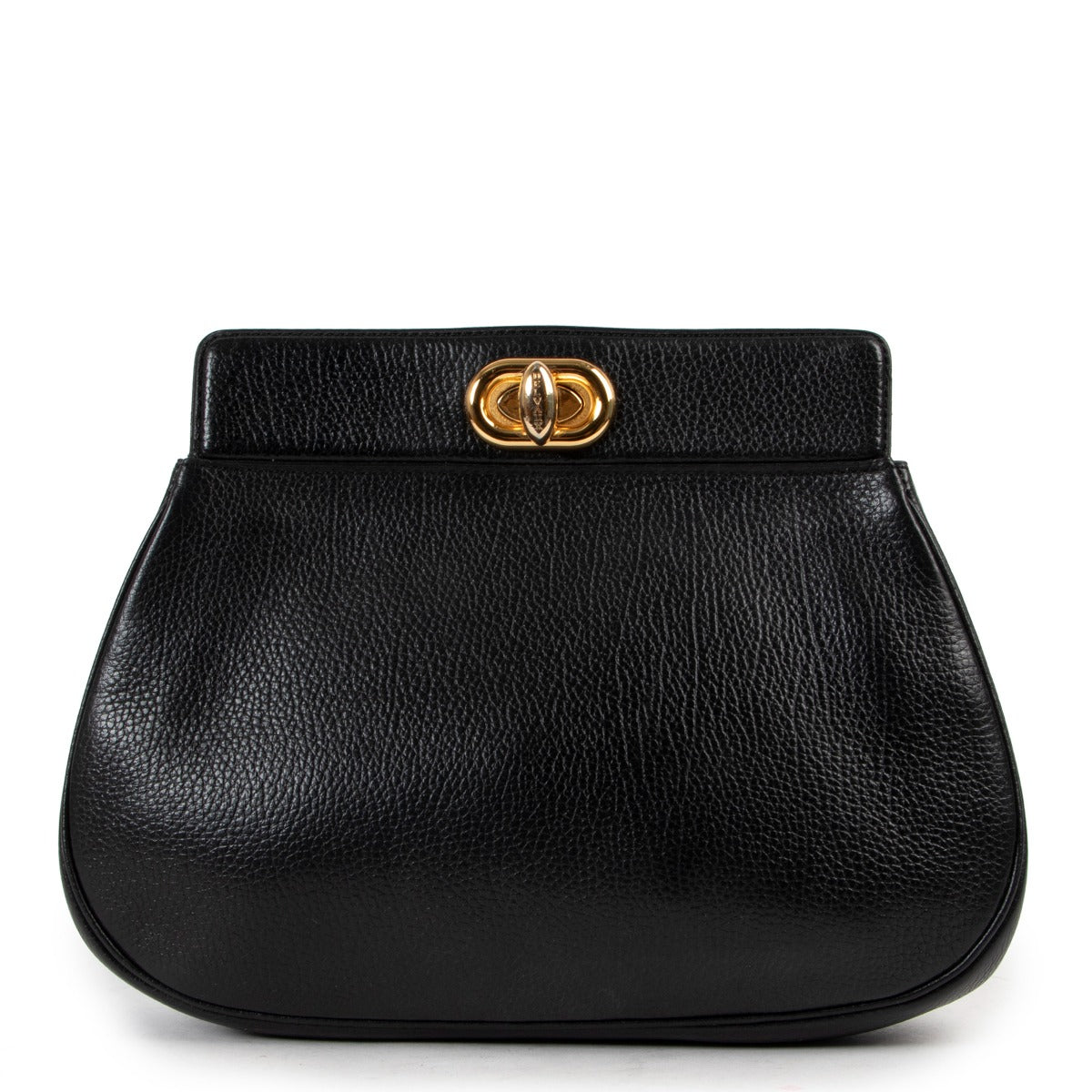 Delvaux Blue Round Clutch