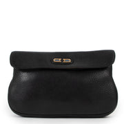 Shop safe online at Labellov in Antwerp this 100% authentic second hand Delvaux Black Leather Pouch