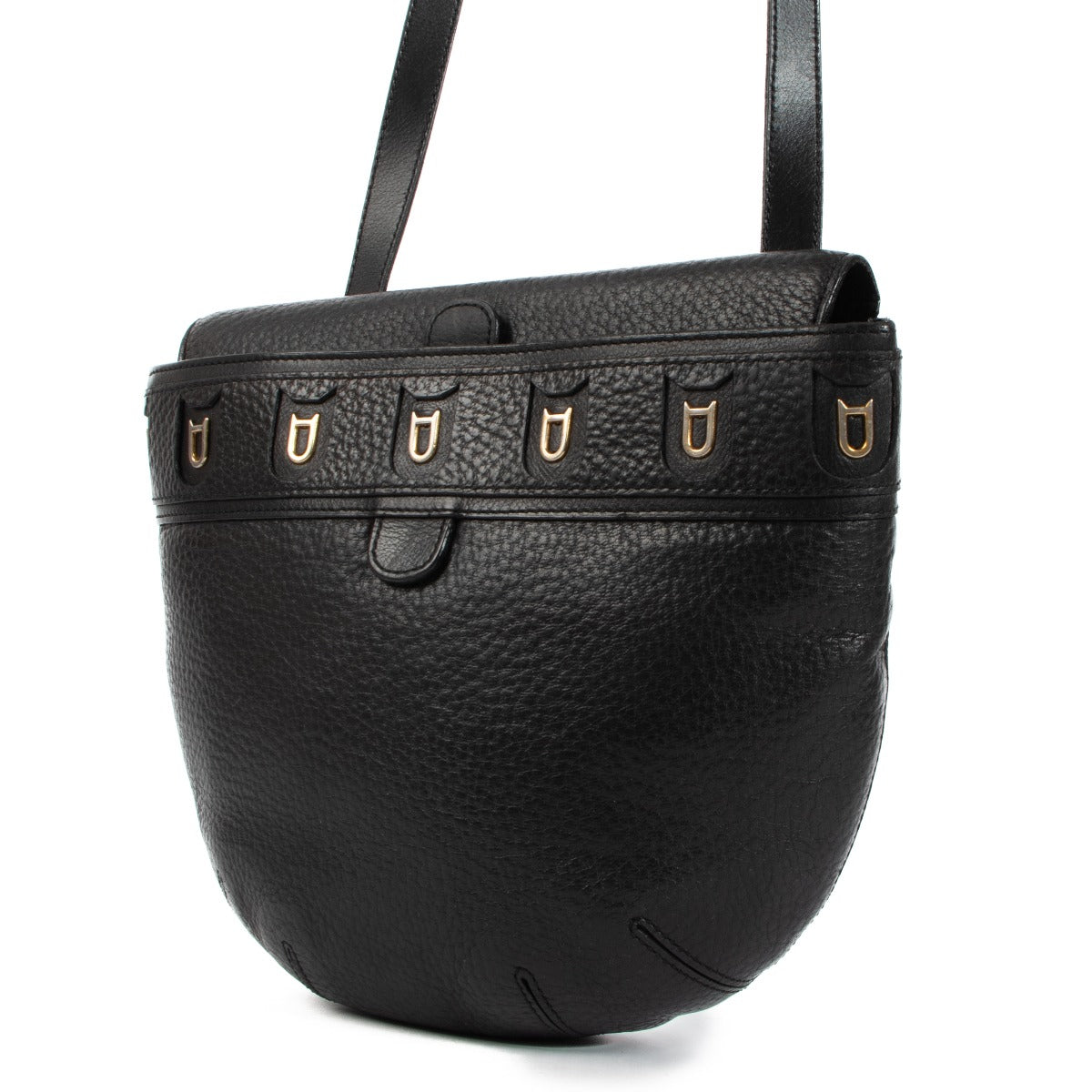 shop authentic second hand Delvaux Black Leather Crossbody Bag on Labellov.com