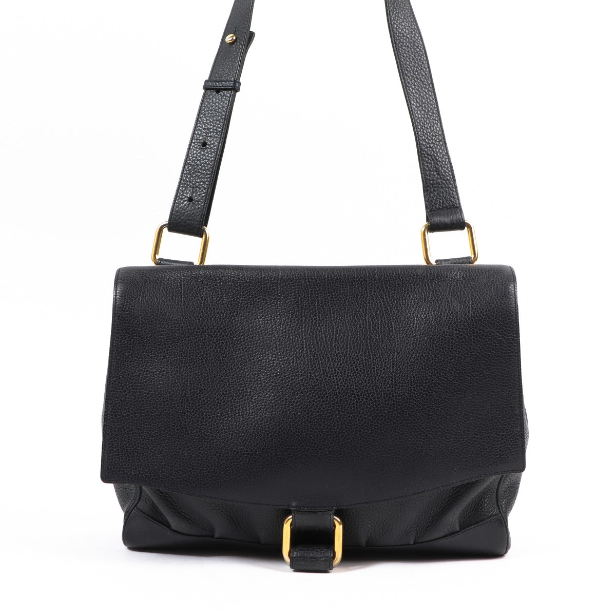Delvaux Blue Leather Vintage Messenger Bag