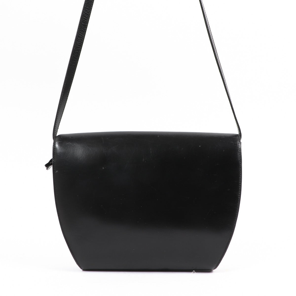 Sac bandoulière vintage Delvaux en cuir de veau noir