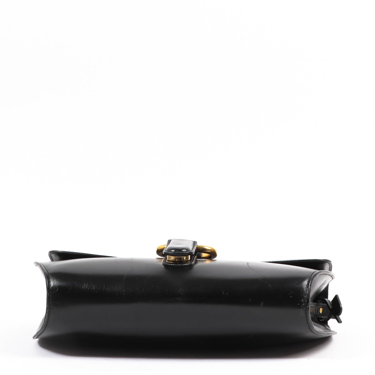 Sac bandoulière vintage Delvaux en cuir de veau noir